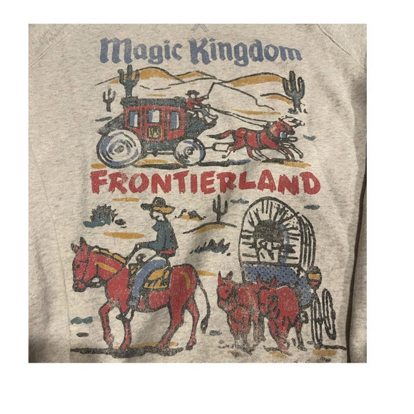 Disney x Junkfood  Frontierland Sweatshirt NWOT Sz Mens Small - Picture 3 of 4